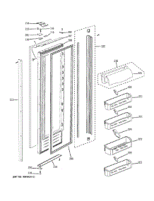 Fresh Food Door parts for Ge Refrigerator PSB42LGRWV from AppliancePartsPros.com