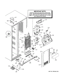 03 - Freezer Section parts for Ge Refrigerator PCT23MGPBWW from AppliancePartsPros.com