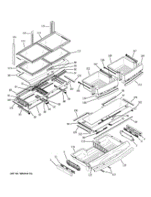 05 - Fresh Food Shelves parts for Ge Refrigerator PFSF5NFWAWW from AppliancePartsPros.com