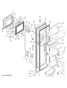 03 - Fresh Food Door parts for Ge Refrigerator PCT23SHPBSS from AppliancePartsPros.com