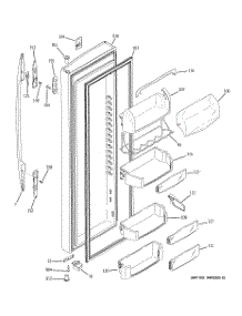 03 - Fresh Food Door parts for Ge Refrigerator PCT23SGPBSS from AppliancePartsPros.com