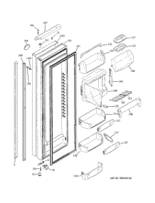 02 - Fresh Food Door parts for Ge Refrigerator PJE25PGTAFSV from AppliancePartsPros.com