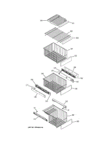 05 - Freezer Shelves parts for Ge Refrigerator PJE25MGTEFKB from AppliancePartsPros.com
