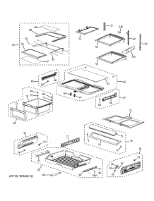 07 - Fresh Food Shelves parts for Ge Refrigerator PFSS6PKWASS from AppliancePartsPros.com