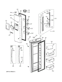 02 - Fresh Food Doors parts for Ge Refrigerator GFSL6KKXALS from AppliancePartsPros.com