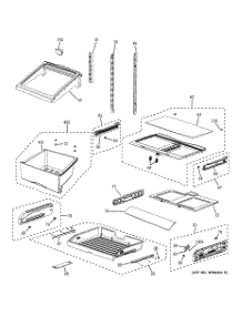 07 - Fresh Food Shelves parts for Ge Refrigerator GFSM6KEXABG from AppliancePartsPros.com
