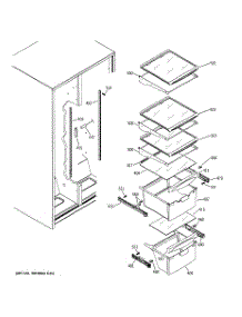 07 - Fresh Food Shelves parts for Ge Refrigerator GSS22JETGWW from AppliancePartsPros.com
