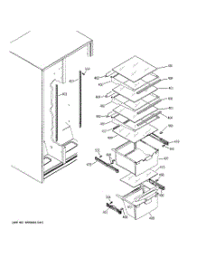 07 - Fresh Food Shelves parts for Ge Refrigerator GSS20GEWGBB from AppliancePartsPros.com