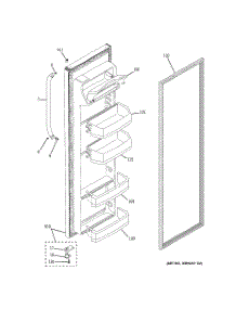 02 - Fresh Food Door parts for Ge Refrigerator GSH25JSXBSS from AppliancePartsPros.com