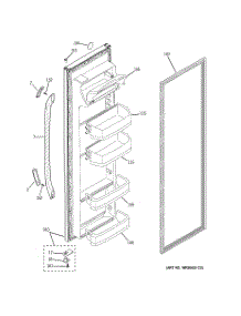02 - Fresh Food Door parts for Ge Refrigerator ESH25JFXBWW from AppliancePartsPros.com