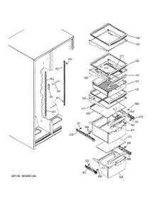 07 - Fresh Food Shelves parts for Ge Refrigerator SSH25KFXAWW from AppliancePartsPros.com