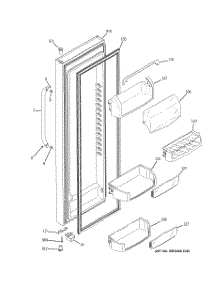 02 - Fresh Food Door parts for Ge Refrigerator GSHL5KGXBCLS from AppliancePartsPros.com