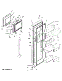 02 - Fresh Food Door parts for Ge Refrigerator GSHF6PHXBEWW from AppliancePartsPros.com