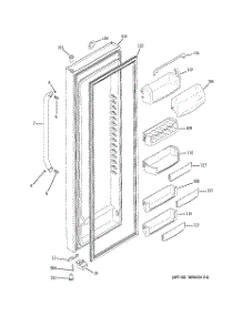 02 - Fresh Food Door parts for Ge Refrigerator GSHF3KGXBCCC from AppliancePartsPros.com