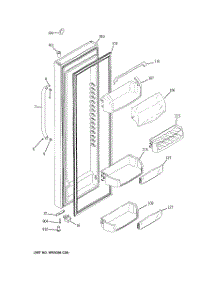 02 - Fresh Food Door parts for Ge Refrigerator GSHS3KGXBCSS from AppliancePartsPros.com