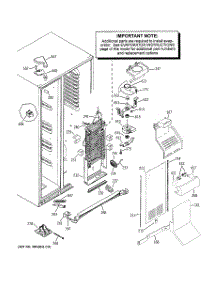 03 - Freezer Section parts for Ge Refrigerator GSHS3KGXBCSS from AppliancePartsPros.com