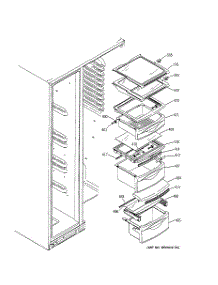 08 - Fresh Food Shelves parts for Ge Refrigerator LSHS5PGXBESS from AppliancePartsPros.com