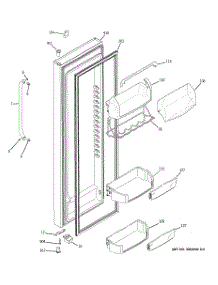 02 - Fresh Food Door parts for Ge Refrigerator GSHF5PGXAEBB from AppliancePartsPros.com