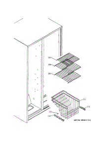 04 - Freezer Shelves parts for Ge Refrigerator GSE25KETCFWW from AppliancePartsPros.com