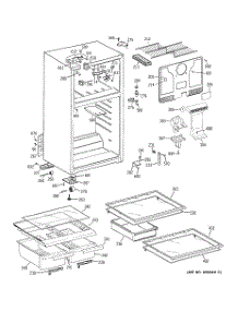 02 - Cabinet parts for Ge Refrigerator GTS17JBWARWW from AppliancePartsPros.com