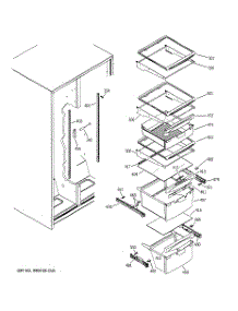 07 - Fresh Food Shelves parts for Ge Refrigerator ESH22JFXABB from AppliancePartsPros.com