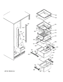 07 - Fresh Food Shelves parts for Ge Refrigerator GSH25JFXAWW from AppliancePartsPros.com