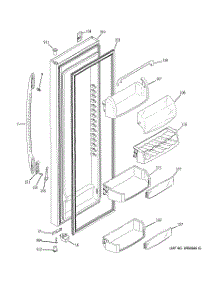 02 - Fresh Food Door parts for Ge Refrigerator PSSC6KGWABB from AppliancePartsPros.com