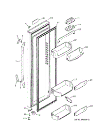 02 - Fresh Food Door parts for Ge Refrigerator GSK25LCWACCC from AppliancePartsPros.com
