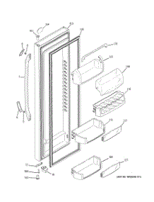 02 - Fresh Food Door parts for Ge Refrigerator GSF25XGWABB from AppliancePartsPros.com