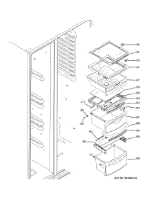08 - Fresh Food Shelves parts for Ge Refrigerator GSF25XGWABB from AppliancePartsPros.com