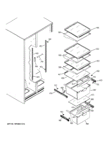 07 - Fresh Food Shelves parts for Ge Refrigerator GSS22JETCBB from AppliancePartsPros.com