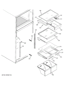 05 - Fresh Food Shelves parts for Ge Refrigerator GTS18QBTWRWW from AppliancePartsPros.com