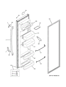 02 - Fresh Food Door parts for Ge Refrigerator GSE22KEWAFBB from AppliancePartsPros.com