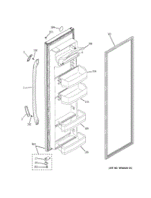 02 - Fresh Food Door parts for Ge Refrigerator ESL22JFWEBS from AppliancePartsPros.com