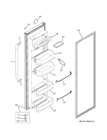 02 - Fresh Food Door parts for Ge Refrigerator GSE22KETCFSS from AppliancePartsPros.com