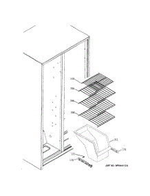 04 - Freezer Shelves parts for Ge Refrigerator GSE22KETCFWW from AppliancePartsPros.com