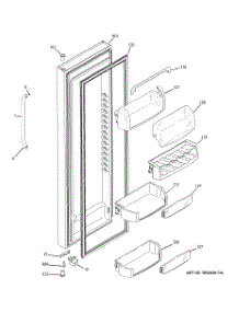02 - Fresh Food Door parts for Ge Refrigerator GSS25KSWCSS from AppliancePartsPros.com