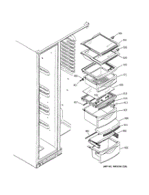 08 - Fresh Food Shelves parts for Ge Refrigerator GSS25KSWCSS from AppliancePartsPros.com