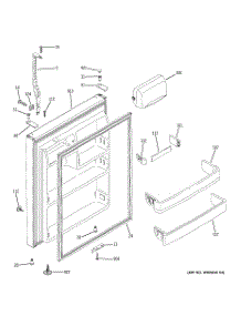 02 - Fresh Food Door parts for Ge Refrigerator GTS22ICSARBB from AppliancePartsPros.com