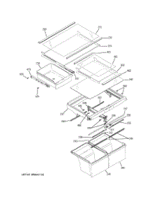 06 - Fresh Food Shelves parts for Ge Refrigerator GTS22ICSARBB from AppliancePartsPros.com