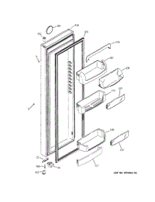 02 - Fresh Food Door parts for Ge Refrigerator GCE21LGWAFNS from AppliancePartsPros.com