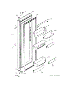 02 - Fresh Food Door parts for Ge Refrigerator GCE21LGWAFSS from AppliancePartsPros.com