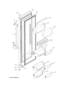02 - Fresh Food Door parts for Ge Refrigerator GCF23KGWAWW from AppliancePartsPros.com