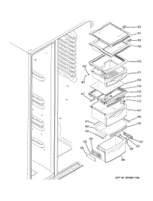 08 - Fresh Food Shelves parts for Ge Refrigerator GCF23KGWAWW from AppliancePartsPros.com