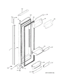 02 - Fresh Food Door parts for Ge Refrigerator GIE21LGWAFKB from AppliancePartsPros.com