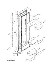 02 - Fresh Food Door parts for Ge Refrigerator GCL22QGTGSV from AppliancePartsPros.com