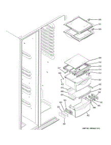 08 - Fresh Food Shelves parts for Ge Refrigerator GCE23LGTBFAV from AppliancePartsPros.com