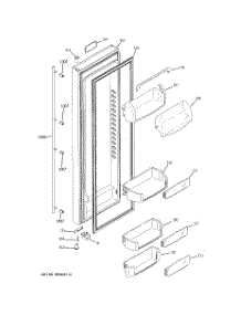 02 - Fresh Food Door parts for Ge Refrigerator GWE23LBTBFSS from AppliancePartsPros.com