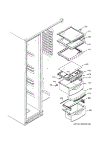 08 - Fresh Food Shelves parts for Ge Refrigerator GSF25TGWCWW from AppliancePartsPros.com