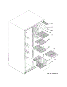 05 - Freezer Shelves parts for Ge Refrigerator GWE23LBTBFSS from AppliancePartsPros.com